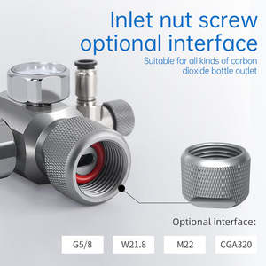 Çim tankı için çift metre Solenoid valfli yüksek performanslı akvaryum <span class=keywords><strong>C02</strong></span> regülatörü - Product Image 5