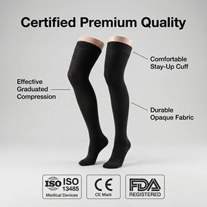Prêt à expédier – <span class=keywords><strong>Bas</strong></span> <span class=keywords><strong>de</strong></span> <span class=keywords><strong>contention</strong></span> <span class=keywords><strong>cuisse</strong></span> haute à bout fermé, pression <span class=keywords><strong>forte</strong></span> Niveau 3 (30-40 mmHg), pour la prévention des DVT et la récupération post-CVI – Qualité supérieure, directement <span class=keywords><strong>de</strong></span> l'usine - Product Image 5