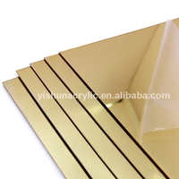Guangzhou vente en gros 0.8mm 1mm mince couleur or clair Pmma feuilles de miroir acrylique en plastique
