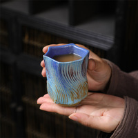 Bol à thé simple rétro en céramique de style japonais Japandi Design Master Tea Cup for Milk Creative Crude Cross-Border Supply