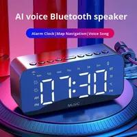 Jam Alarm Speaker Bluetooth Pintar yang Dapat Diisi Ulang untuk Pelajar Multifungsi Ultra-Keras untuk Rumah dan Asrama dengan Slot Kartu