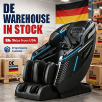 Silla de Masaje 3D SL Track con Calor, Gravedad Cero, Shiatsu, Amasamiento y Rodillos para Pies, Reclinable, para Hogar y Oficina, Stock Local en la UE