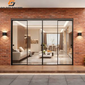 Porte coulissante suspendue en aluminium moderne GS sans rail inférieur pour un nettoyage facile - Product Image 3