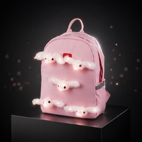 Sac à dos scolaire unisexe léger et imperméable pour ODM/OEM, motif dessin animé mignon avec lumière clignotante, idéal pour la rentrée scolaire ou comme cadeau.