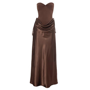 Viviblook Q25DS426 New Women Elegant Evening <b>Dresses</b> <b>Strapless</b> Waist Cinching Maxi Party <b>Dresses</b> - Product Image 5