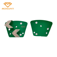 Outils de diamant en métal à segments trapézoïdaux à Double flèches pour meuleuses diamantées