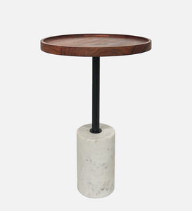 Handcrafted Solid Wooden <b>Side</b> <b>Table</b> Premium Quality Natural Wood Stylish Carved Accent Furniture <b>For</b> Bedroom <b>Living</b> <b>Room</b> - Product Image 1