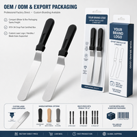 Ensemble de spatules à glaçage rectangulaires professionnelles Anaeat, 2 pièces, 15 cm et 20 cm, lames en acier inoxydable, plastique épais et durable, décoration de gâteaux