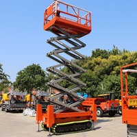 Plateforme élévatrice à ciseaux électrique sur chenilles robuste de 16 m GS1416TL, capacité 450 kg, avec extension de 1100 mm pour la construction