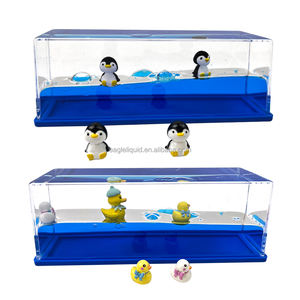 Presse-papiers liquide en acrylique avec flotteurs 3D en résine (canard, <span class=keywords><strong>pingouin</strong></span>, bateau, iceberg), paillettes, flocons de neige et décoration à mouvement sable mouvant - Product Image 4