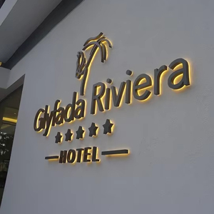 Custom Stainless Steel Outdoor 3D Letters <b>LED</b> Backlit Business <b>Sign</b> with Plug Waterproof IP54 for Home Mall Office Shops Bars - Product Image 3