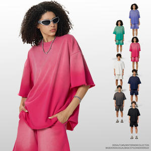 เสื้อยืดผู้ชายสไตล์อเมริกันวินเทจ น้ำหนัก 350 กรัม ทรงหลวม ไหล่ตก แขนสั้น ขายส่ง - Product Image 1