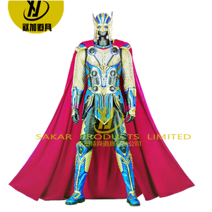 Disfraz <span class=keywords><strong>de</strong></span> Alta Calidad <span class=keywords><strong>de</strong></span> <span class=keywords><strong>Thor</strong></span>, Dios del Trueno, Conjunto Completo, Tela Laminada con Recubrimiento Dorado, Trajes <span class=keywords><strong>de</strong></span> Cosplay para Adultos Unisex, Eventos y Festivales - Product Image 2