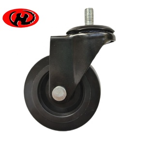 <span class=keywords><strong>3</strong></span> Polegadas 75mm Preto Industrial TPE <span class=keywords><strong>Caster</strong></span> Roda Móveis Rodízio Roda - Product Image 4