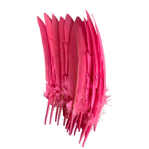 Rouge foncé flèche coupe <span class=keywords><strong>plume</strong></span> de dinde <span class=keywords><strong>plume</strong></span> pour artisanat bricolage coiffure chapeau Costume Cosplay accessoire carnaval fête mariage Floral déco - Product Image 4