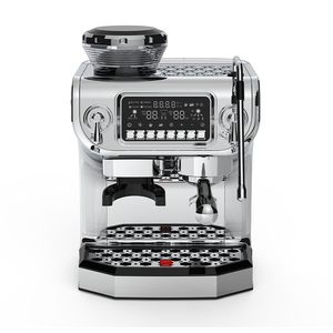 Machine à Café Commerciale Écran Électrique Un Groupe, Moulin à Café <span class=keywords><strong>Expresso</strong></span> Cappuccino <span class=keywords><strong>avec</strong></span> Réservoir d'Eau - Product Image 4