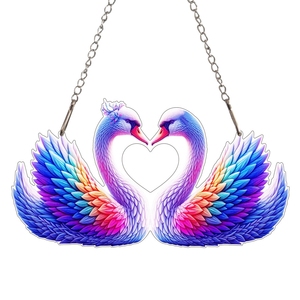 Transfronterizo nuevo par Color Cisne acrílico trampero sala de estar ventana <span class=keywords><strong>vacaciones</strong></span> escena decoración colgante - Product Image 6