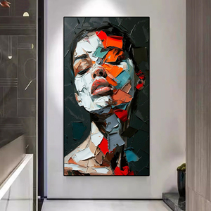 Affiches et impressions d'art mural moderne <span class=keywords><strong>abstrait</strong></span>, coloré, graffiti, portrait, esthétique féminine, peinture à l'encre imperméable par pulvérisation - Product Image 1