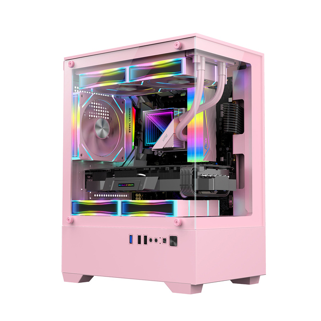 Ruix Venus Cute Computer Case Women Tower PC Casing 1 Piece Desktop Gaming Computer Table Design Full View Mid Tower Case