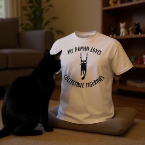 T-shirt pour les amoureux des chats et des figurines de collection - My Human Loves - Product Image 3