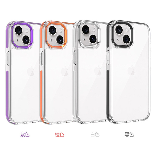 Custom Design Crystal Clear Electroplated TPU PC TPE Shockproof Protective Case for iPhone 14 15 Pro Max 13 Pro Model