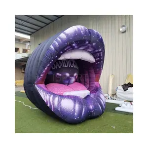 Sexy red giant inflatable mouth model inflatable lip for ad