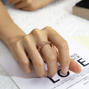 Anillo de Eternidad Messi Jewelry MSR-1753 de Oro de 14K con Diseño Elegante y Diamantes Cultivados en Laboratorio, Anillo de Boda - Product Image 6