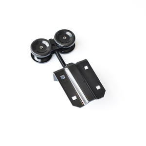 Kit de puerta exterior de Casa de carro doble RHETECH, diseño de garaje de granja del <span class=keywords><strong>Sur</strong></span> moderno clásico, pista de caja plateada de acero duradero - Product Image 5