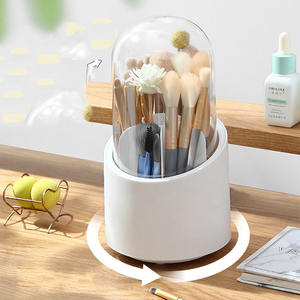 YUE strumenti per il trucco rotanti di grande capacità secchio scatola portaoggetti per <span class=keywords><strong>pennelli</strong></span> portatile pennello per ombretti con coperchio portaspazzole antipolvere - Product Image 2