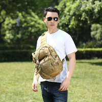 Sac d'assaut carré pour hommes Messager à cadre externe avec doublure en polyester pour le camping et les voyages à usage tactique