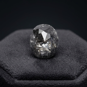 Diamantes Sueltos Sintéticos Cultivados en Laboratorio de 0.66ct, Corte Cojín, Excelente Calidad Sal y Pimienta, 6.47x5.30x2.16mm, para Joyería - Product Image 3