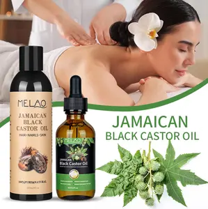 MELAO Pure Natural Jamaican Black Castor Hair Oii Hair Growth Soothe The Scalp Moisturize Body care Treatment Black Castor Oil