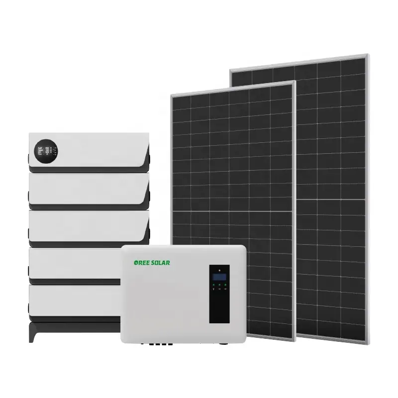 중국 Sun Power 하이브리드 시스템 100KW 3 상 태양광 시스템 고품질 및 저렴한 비용으로 가정용 설치
