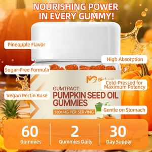 OEM Pompoenzaadolie Gummies met Saw Palmetto voor haargroei, prostaat- en huidgezondheid. Pompoenzaadolie supplement voor mannen & vrouwen. - Product Image 5