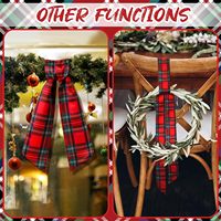 Ruban de guirlande de Noël en satin rouge et vert à pois pour porte d'entrée, accessoires de décoration pour fête de Noël, jardin et entrée
