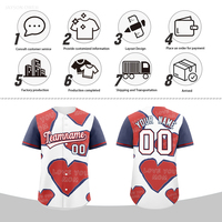 Regalo para el Día de la Madre, Jersey de Béisbol Corto Transpirable Personalizado, Ropa Urbana, Te Amo Mamá, Bordado a Mano Multilingüe, Venta al Por Mayor