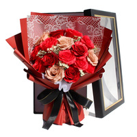 Buket Bunga Sabun Manta Modern Buatan Tangan, Mawar Awet Buatan, Siap Pakai, Merk AIDA, untuk Hari Valentine & Wisuda
