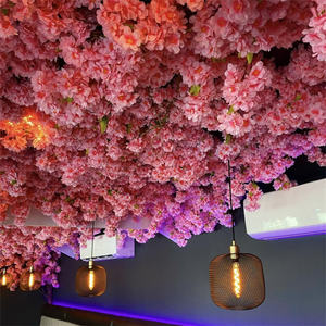 FL-107 decorazione del soffitto fiori rosa rosa artificiale fiori di ciliegio rami di seta <span class=keywords><strong>Sakura</strong></span> per la decorazione di nozze al coperto - Product Image 1
