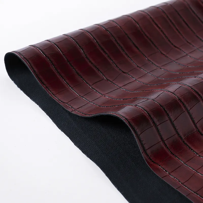 Factory Wholesale Embossed Faux Leather Fabric Embossed Crocodile Leather Material