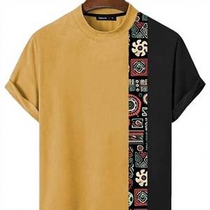 T-shirt col rond homme personnalisé sérigraphié 100% coton peigné jersey tricoté bio-délavé bicolore coupé et cousu écoresponsable - Product Image 1