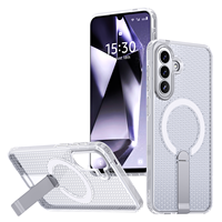 Funda Magnética de Lujo con Soporte para Teléfono Samsung A57, Funda Antigolpes con Disipación de Calor para Samsung A17 A27 A37