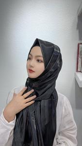 Cetim Hijab cetim macio Chiffon étnico Africano Sul-americano das mulheres muçulmanas sólido padrão tampa da cabeça <span class=keywords><strong>Bandana</strong></span> Bow <span class=keywords><strong>Cap</strong></span> - Product Image 6