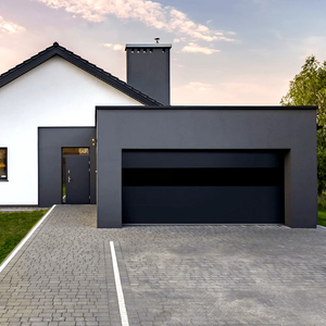 Porte de <span class=keywords><strong>garage</strong></span> professionnelle sans cadre en aluminium, verre réfléchissant de haute qualité, design postmoderne, étanche, automatique, à ouverture par le haut - Product Image 4