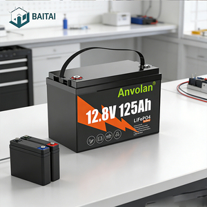 Batería <span class=keywords><strong>de</strong></span> Estado Sólido LiFePO4 <span class=keywords><strong>de</strong></span> 12.8V 125Ah, Alta Densidad <span class=keywords><strong>de</strong></span> Energía, Ligera, Ciclo Profundo, 15000 Ciclos para Energía Ininterrumpida - Product Image 1