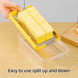 Modern Plastic Large French Butter Container <b>Box</b> Dish <b>with</b> <b>Lid</b> Set in Fridge - Product Image 3