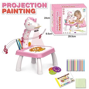 Table de projection licorne cerf en plastique - Tableau d'écriture multifonctionnel pour graffitis certifié EN71 pour enfants - Product Image 2