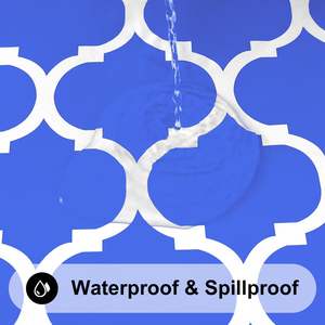 <strong>Round</strong> Picnic <strong>Tablecloth</strong> Waterproof Elastic Fitted Table Covers <strong>Wipeable</strong> Flannel Backed Vinyl <strong>Tablecloths</strong> for Camping - Product Image 3