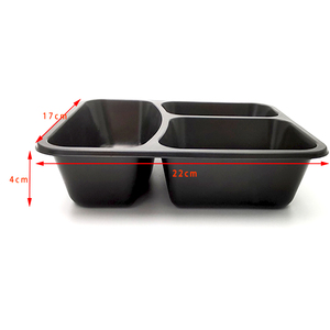 Tùy chỉnh thực hiện nhựa PP bao bì thực phẩm khay 3 khoang microwavable container thực phẩm khay - Product Image 2