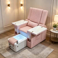 Chaise de spa pour les pieds professionnelle, chaise de massage électrique inclinable, chaise de manucure et pédicure avec bassin de bain pour les pieds amovible