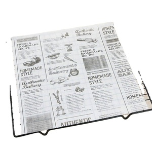 Personalized Newsprint Greaseproof Food Wrapping <b>Paper</b> <b>Sheets</b>, Hamburger Gift Wrapping <b>Paper</b> - Product Image 4